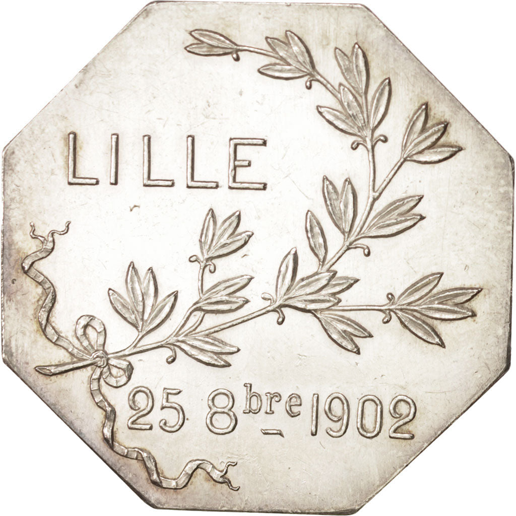 France, Token, Savings Bank, 1902, AU(55-58), Silver