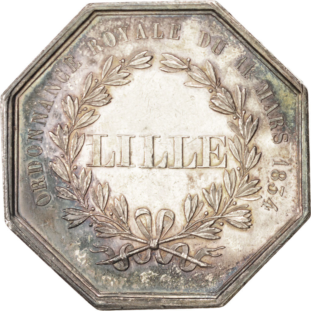 France, Token, Savings Bank, Borrel, AU(55-58), Silver