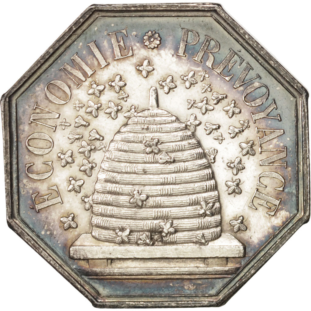 France, Token, Savings Bank, MS(60-62), Silver, Jacqmin:103