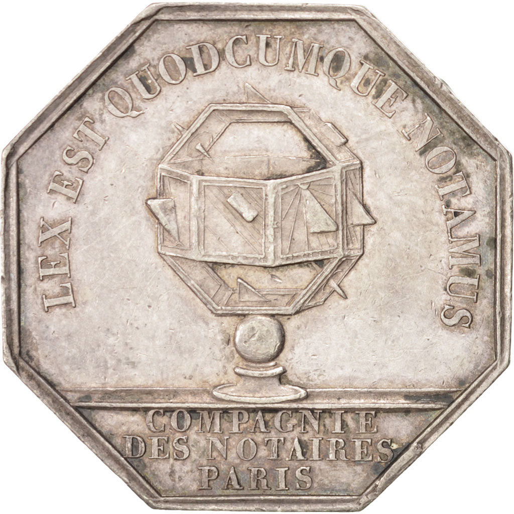 France, Token, Notary, AU(50-53), Silver, Lerouge:319