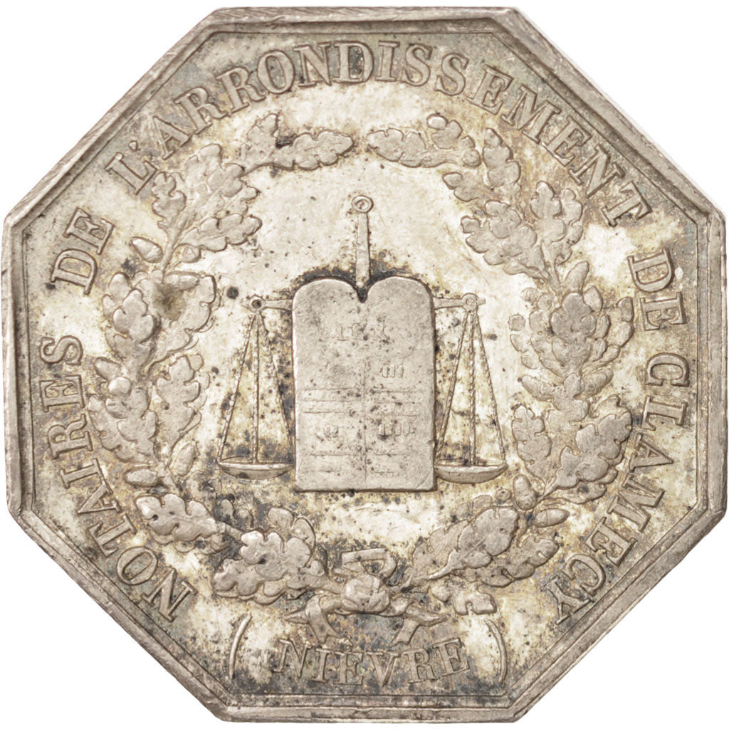 France, Token, Notary, AU(50-53), Silver