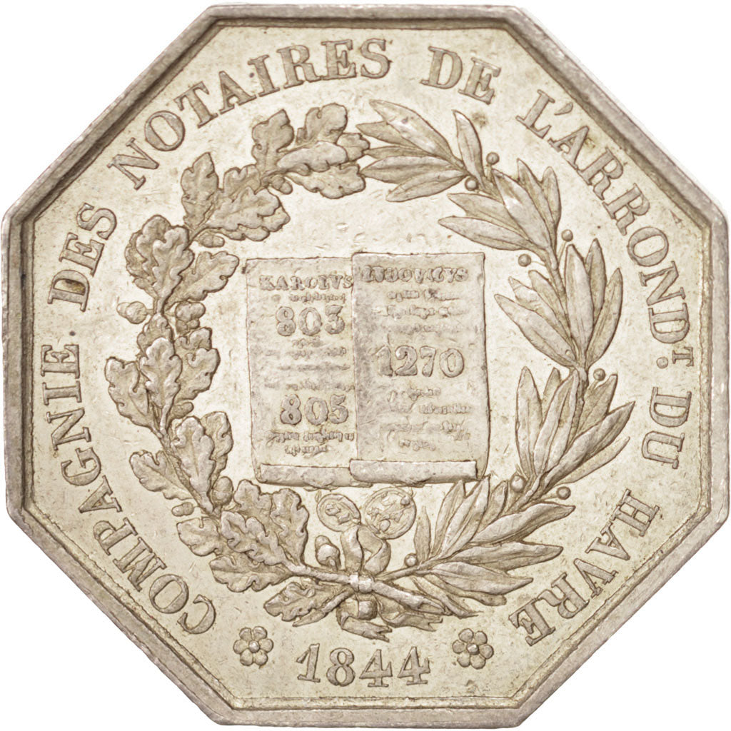 France, Token, Notary, EF(40-45), Silver, Lerouge:146