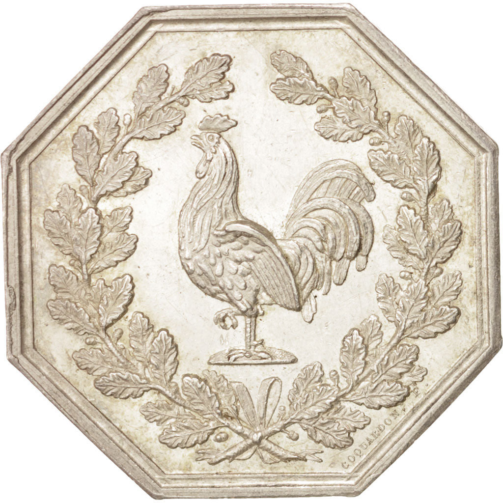 France, Token, Notary, AU(55-58), Silver, Lerouge:104b