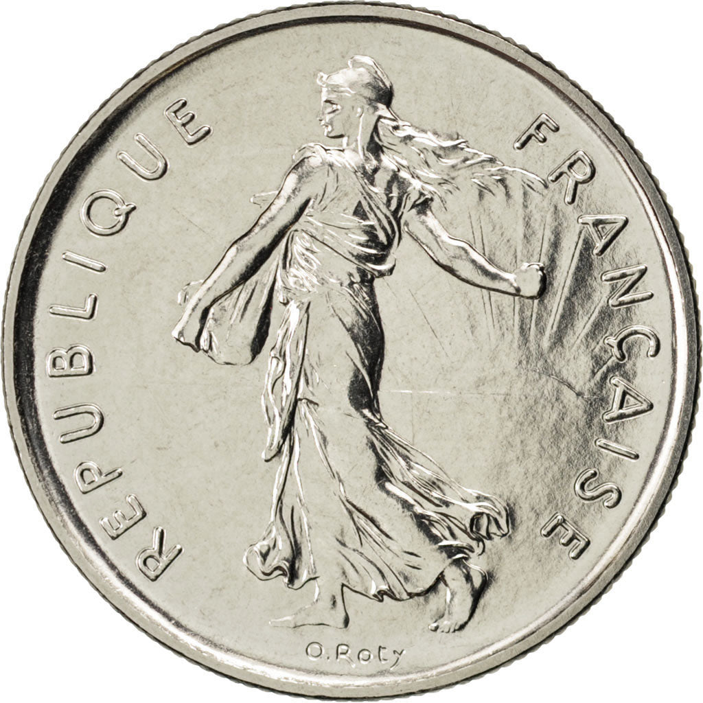 FRANCE, Semeuse, 5 Francs, 1973, Paris, KM #926a.1, MS(63), Nickel Clad...