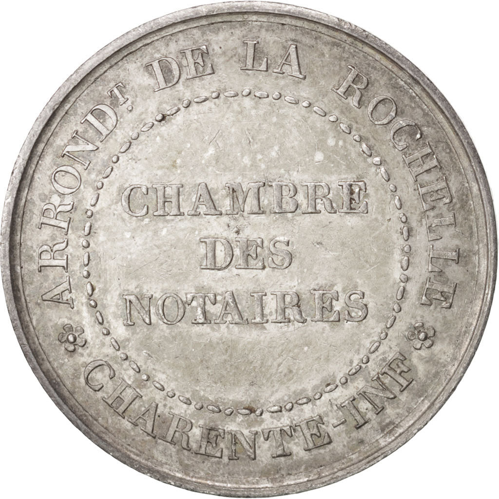 France, Token, Notary, 1835, AU(50-53), Silver, Lerouge:353