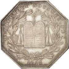 France, Notary, Token, 1825, AU(50-53), Barre, Silver, 30, 12.90