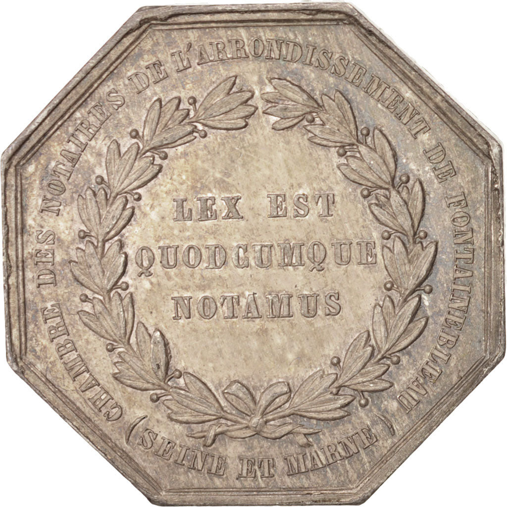 Francja, Token, Notariusz, Borrel, AU(55-58), Srebro, Lerouge:139b