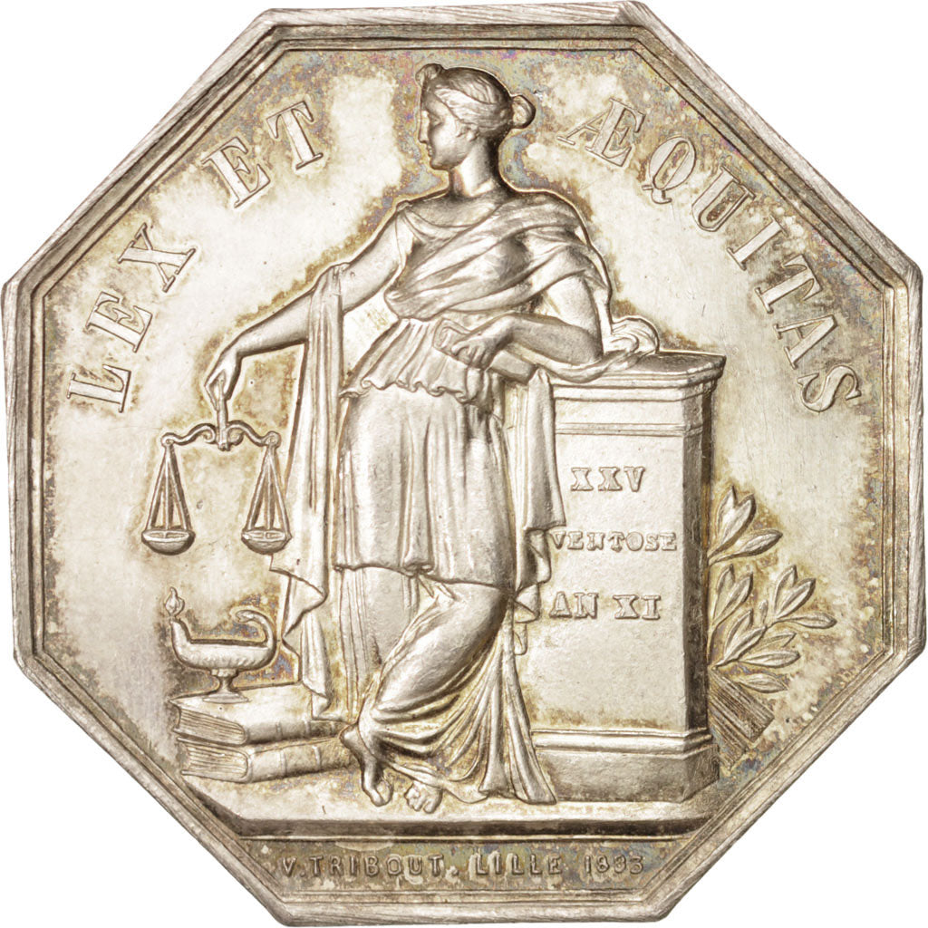 Frankreich, Token, Notary, VZ, Silber, Lerouge:161