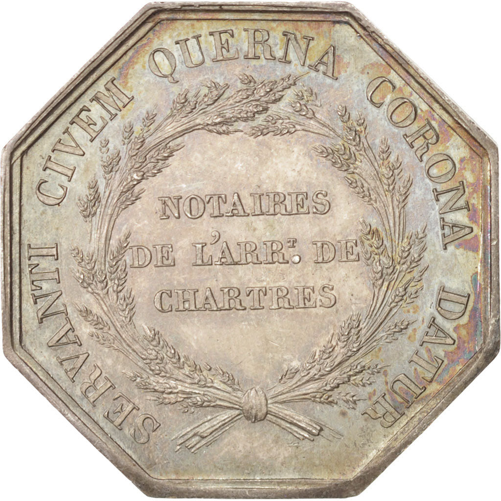 France, Token, Notary, 1836, Barre, AU(55-58), Silver, Lerouge:77