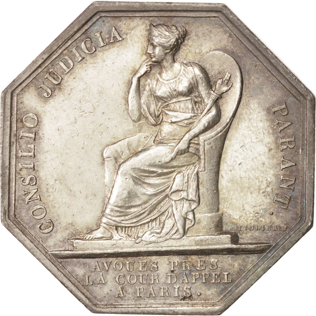France, Justice, Token, AU(50-53), Silver, 33, 16.50
