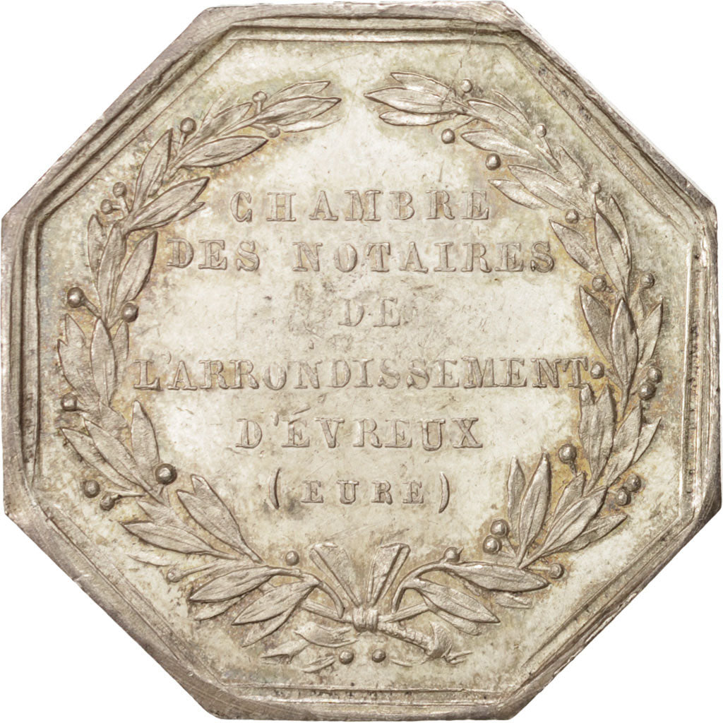 France, Token, Notary, AU(55-58), Silver, Lerouge:131