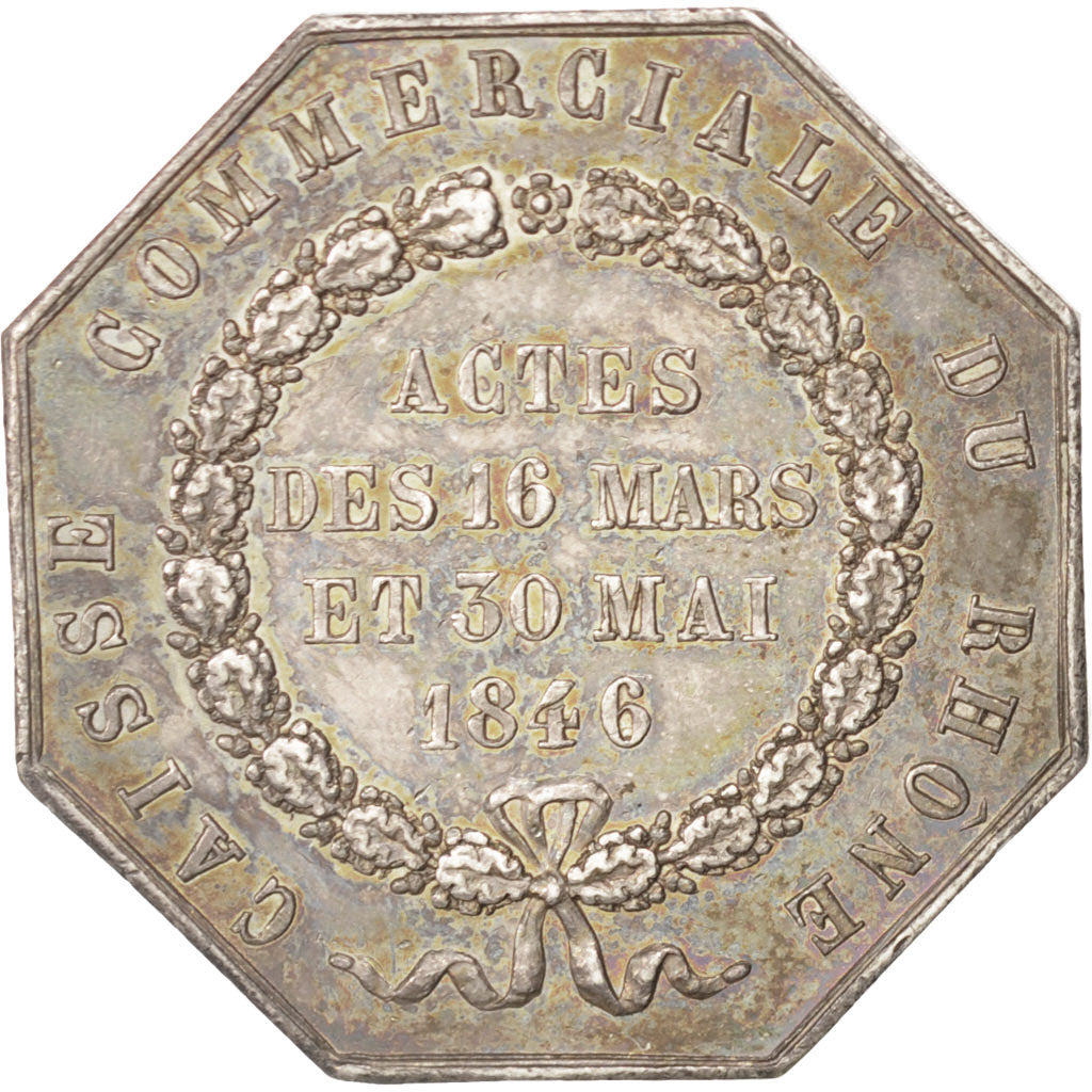 France, Chamber of Commerce, Token, 1846, AU(50-53), Silver, 13.30