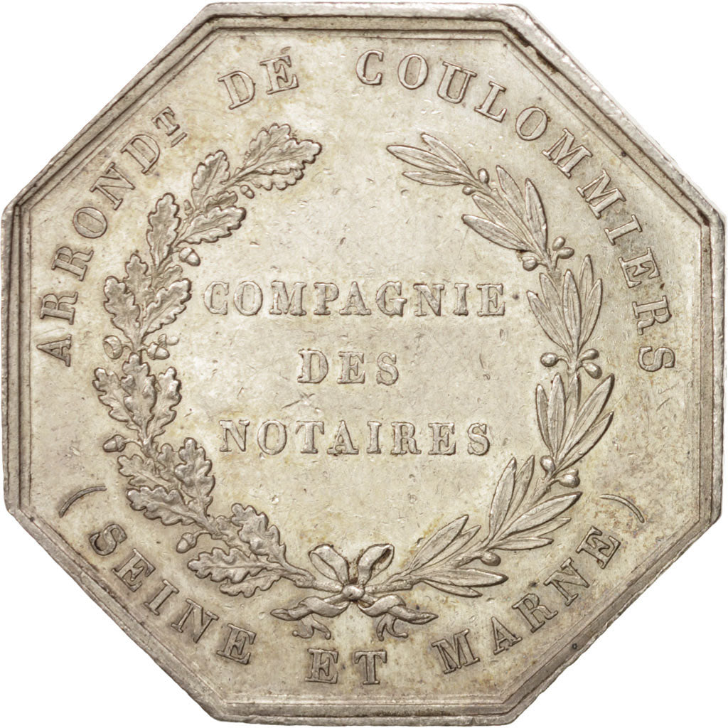 France, Token, Notary, 1831, AU(50-53), Silver, Lerouge:112
