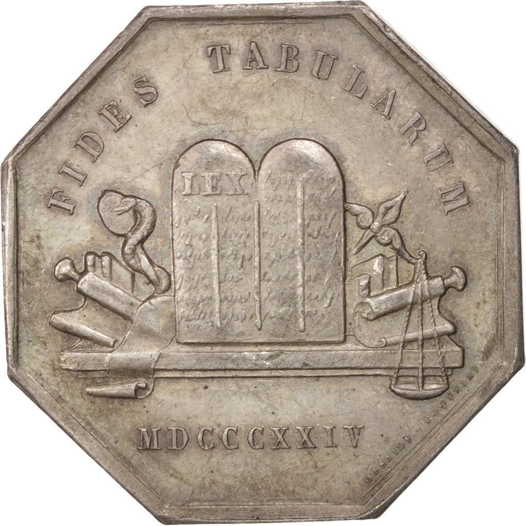 Frankreich, Token, Notary, 1824, VZ, Silber, Lerouge:99e