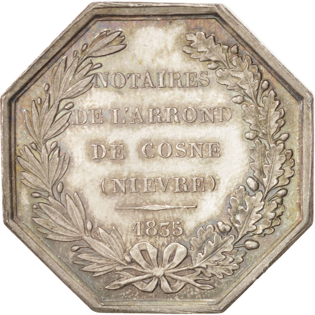 Frankreich, Token, Notary, 1835, Caqué, VZ, Silber, Lerouge:109