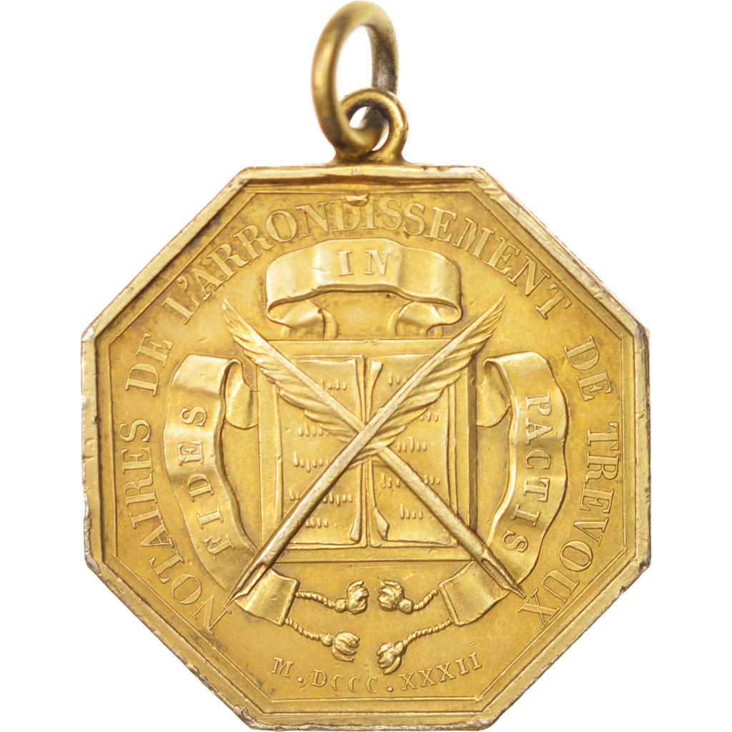 France, Token, Notary, AU(55-58), Vermeil, Lerouge:409.