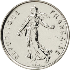 FRANCE, Semeuse, 5 Francs, 1990, Paris, KM #926a.1, MS(63), Nickel Clad...