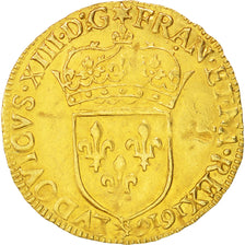Coin, France, Louis XIII, Écu d'or, Ecu d'or, 1616, Paris, AU(55-58), Gold
