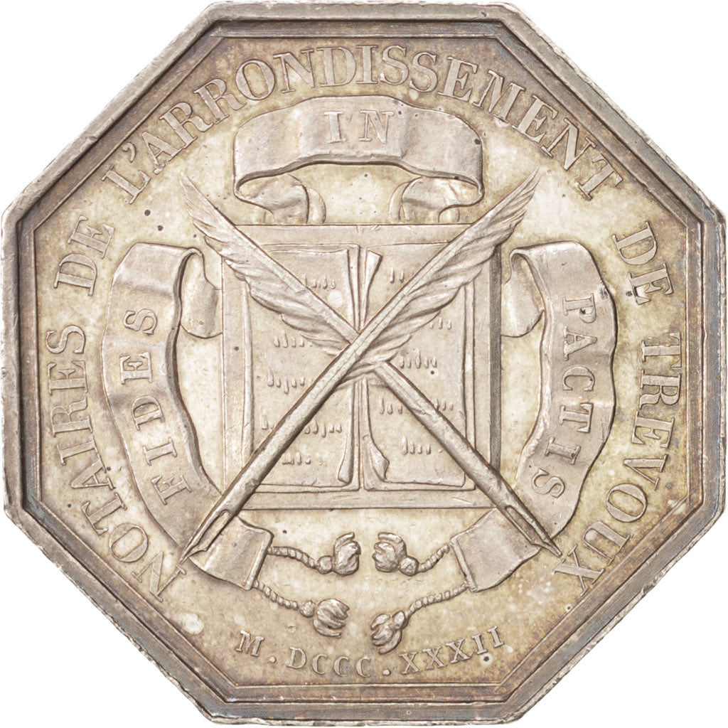 France, Token, Notary, AU(55-58), Silver, Lerouge:409.