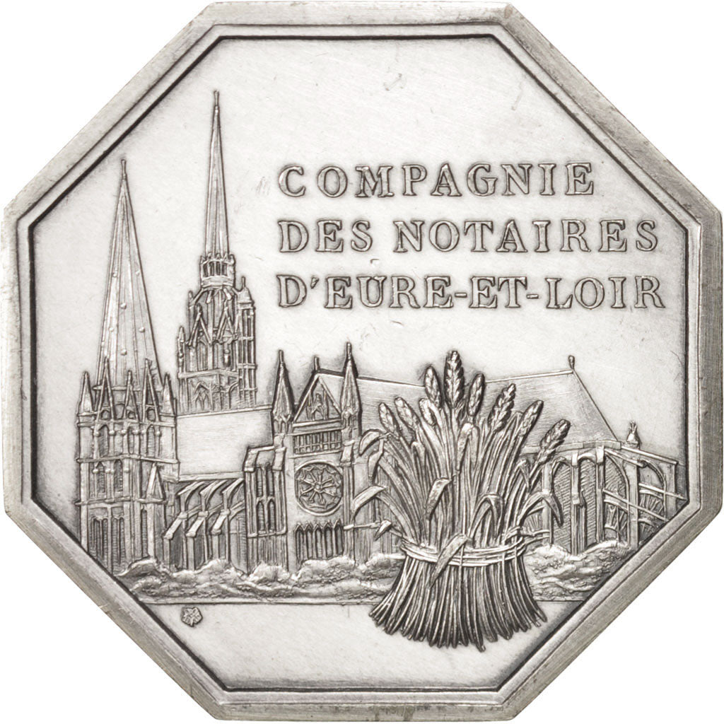 France, Notary, Token, AU(55-58), Silver, 31, 16.80