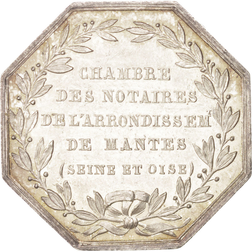 France, Token, Notary, AU(55-58), Silver, Lerouge:182