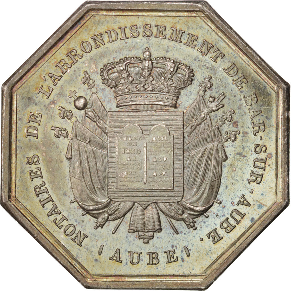 France, Token, Notary, 1830, AU(55-58), Silver, Lerouge:30