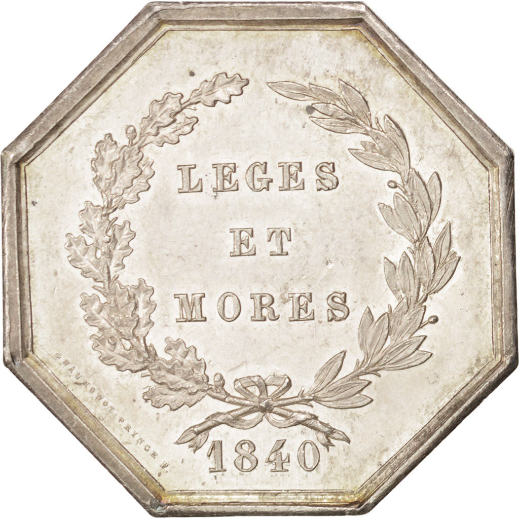 France, Token, Notary, 1830, AU(55-58), Silver, Lerouge:30