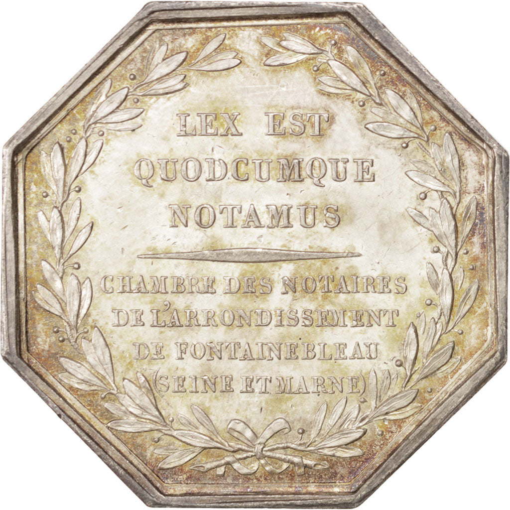 France, Token, Notary, Dubois, AU(55-58), Silver, Lerouge:134