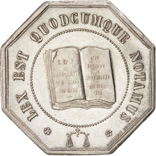 France, Token, Notary, AU(55-58), Silver, Lerouge:381