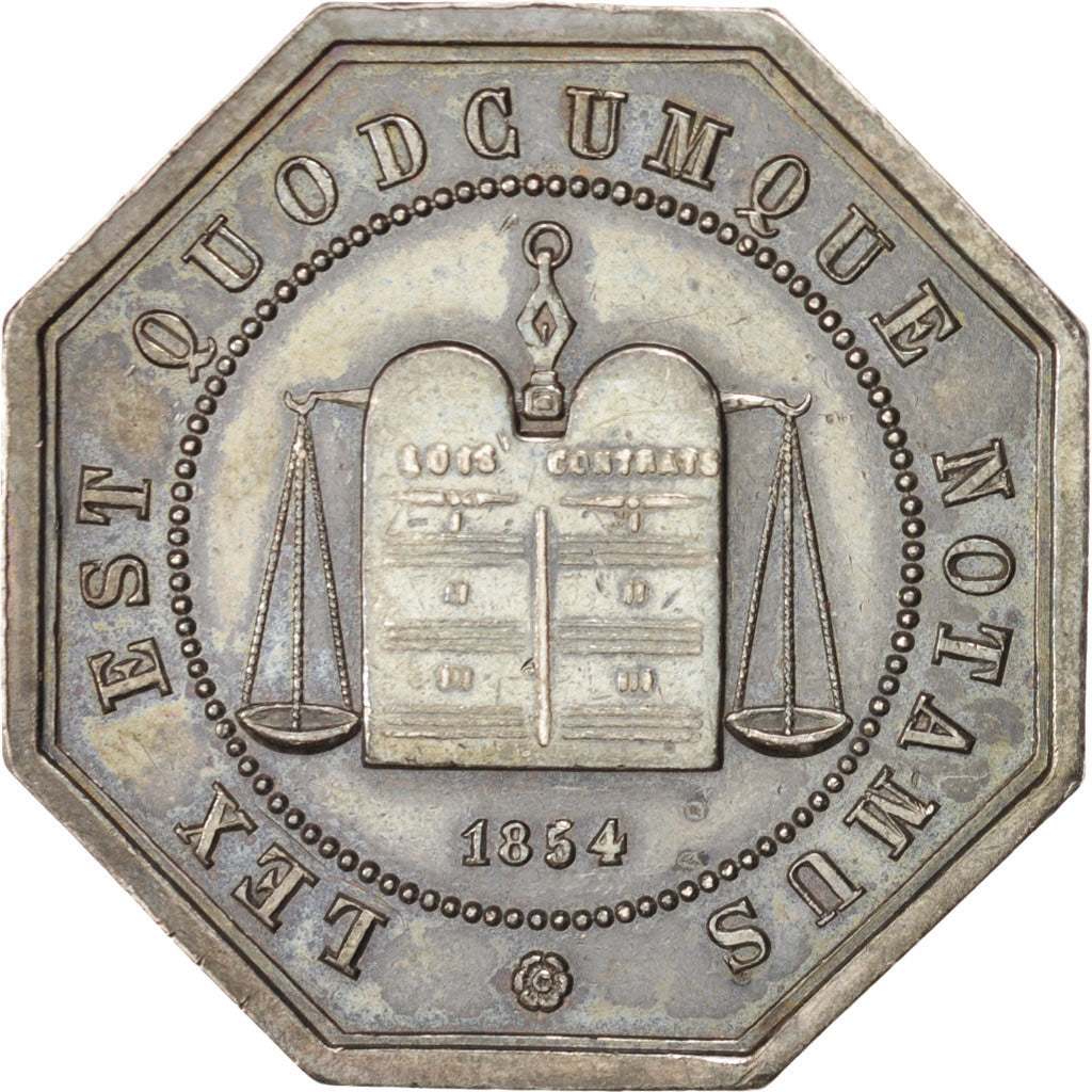 France, Jeton, Notary, 1834, SUP, Argent, Lerouge:12