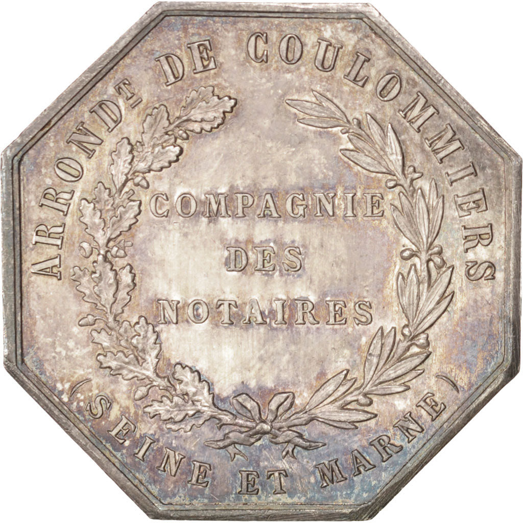 France, Token, Notary, 1831, AU(55-58), Silver, Lerouge:112
