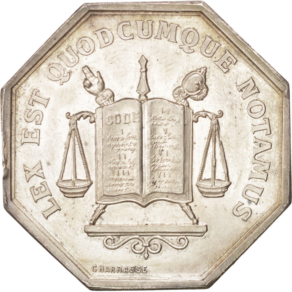 Francia, Token, Notary, Charrasse, EBC, Plata, Lerouge:60