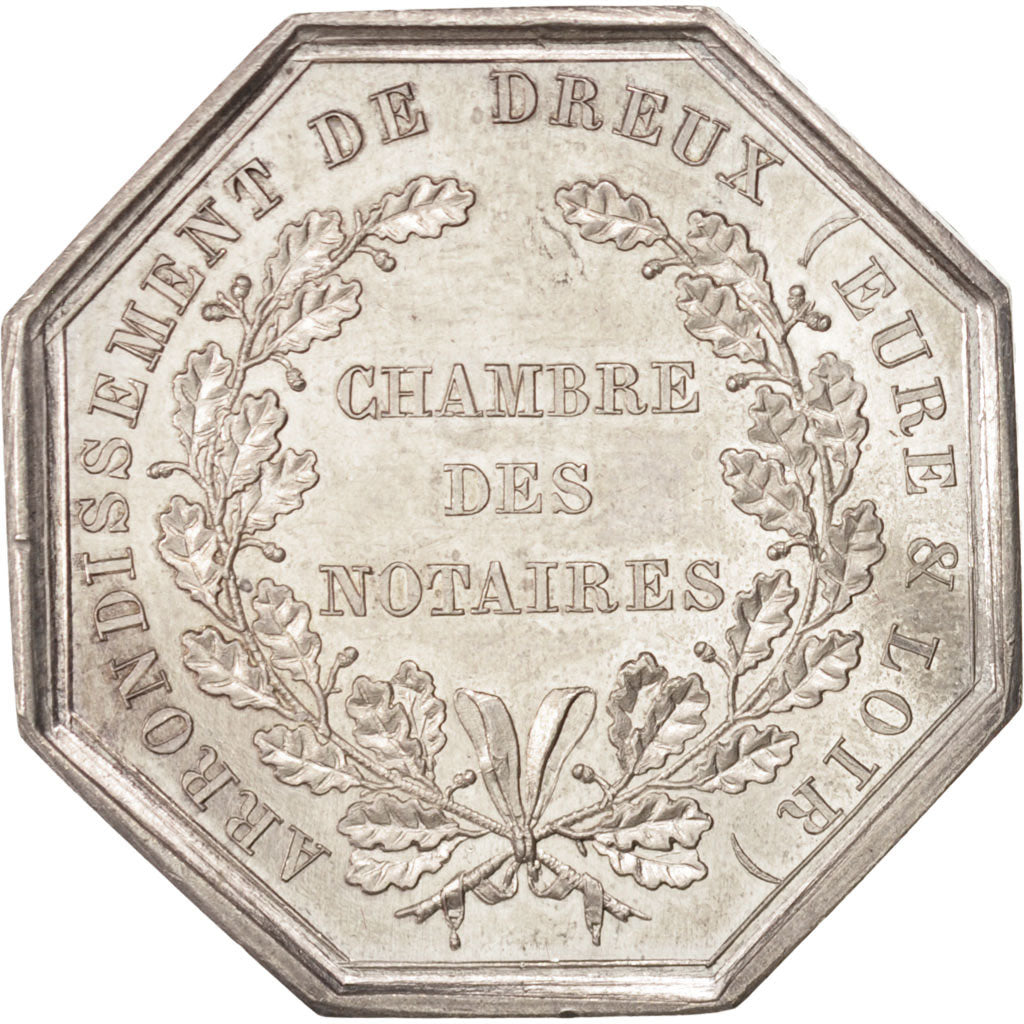 France, Token, Notary, MS(60-62), Silver, Lerouge:123