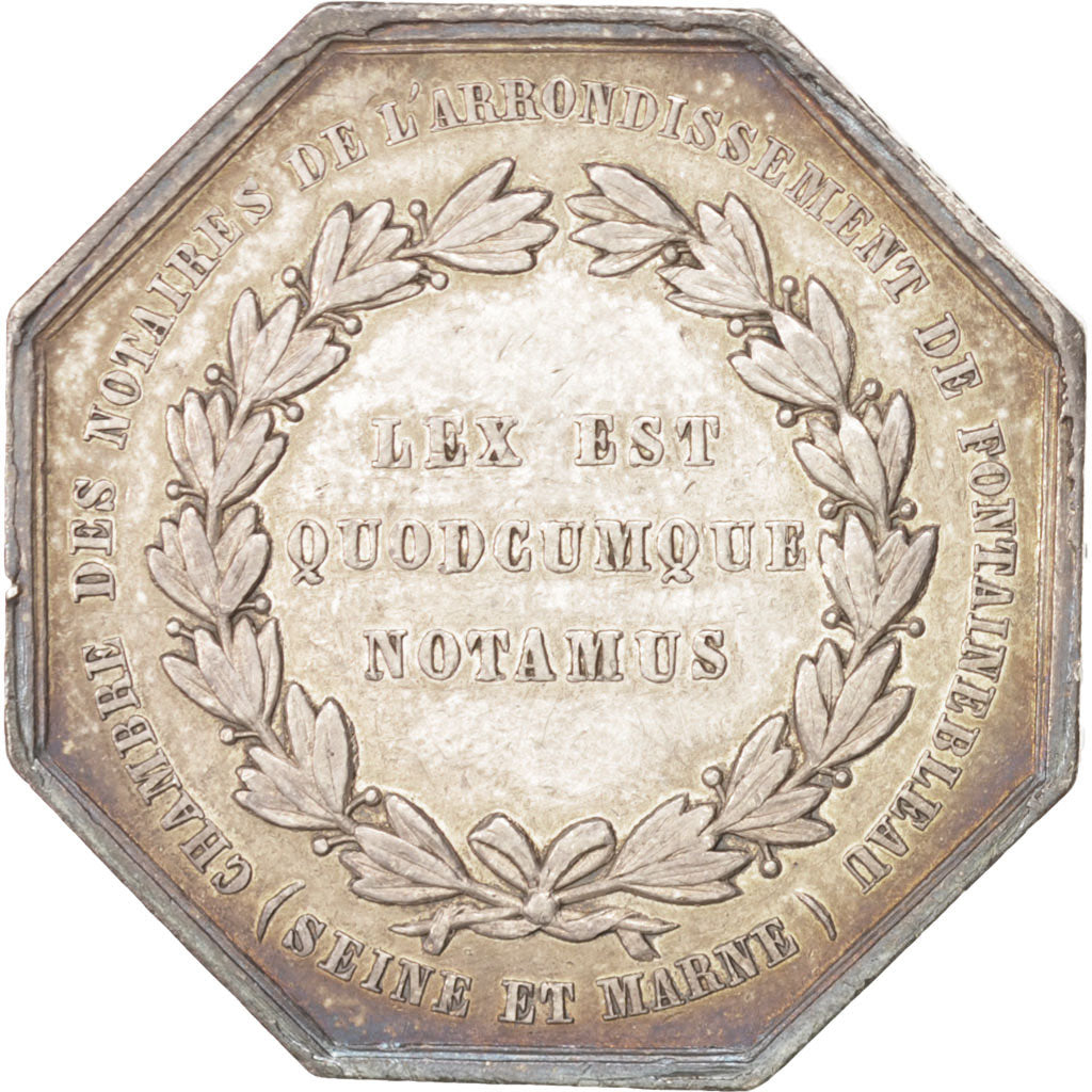 France, Token, Notary, Borrel, AU(50-53), Silver, Lerouge:139b