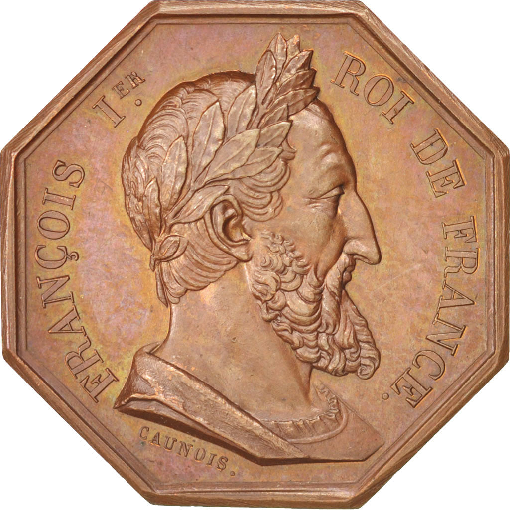 France, Token, Notary, Caunois, MS(60-62), Copper, Lerouge:440a