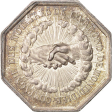 France, Token, Notary, Caqué, AU(50-53), Silver, Lerouge:201