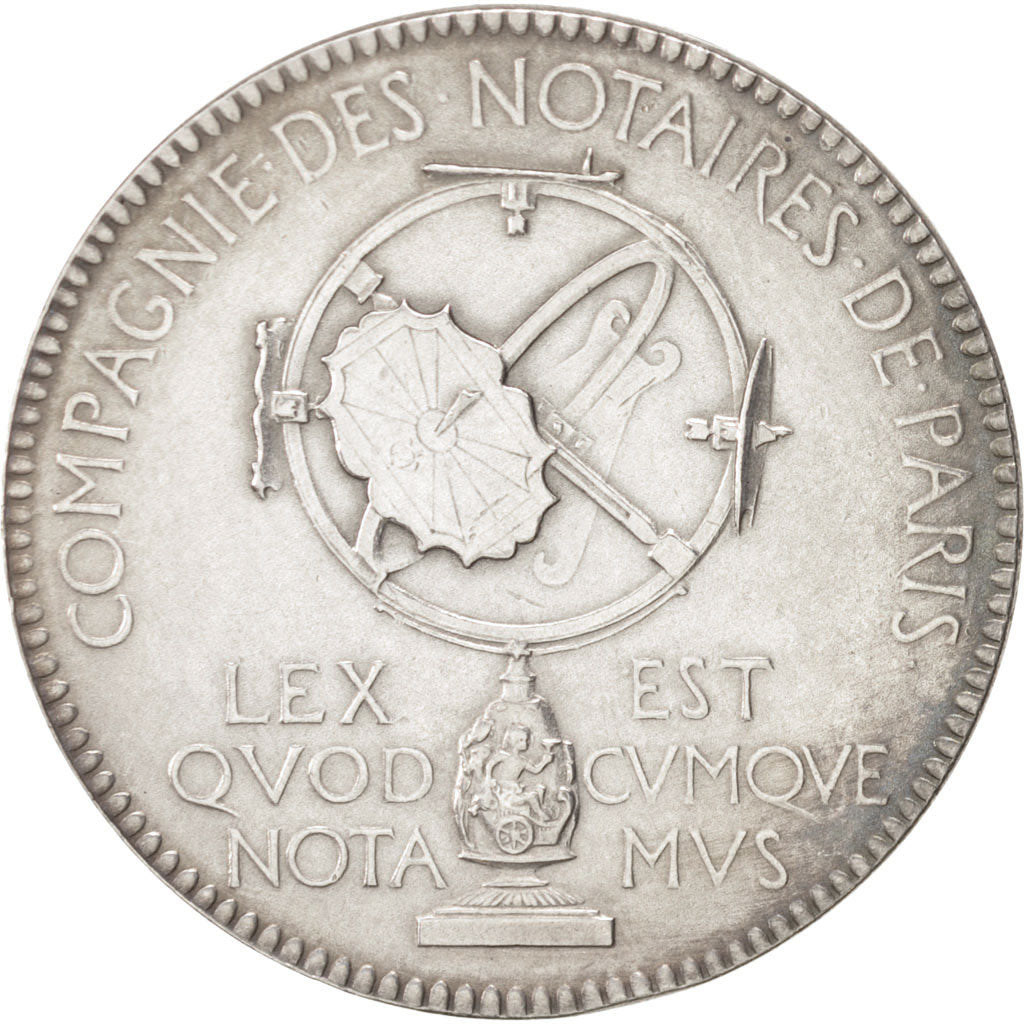 France, Token, Notary, Chaplain, AU(55-58), Silver, Lerouge:322.d