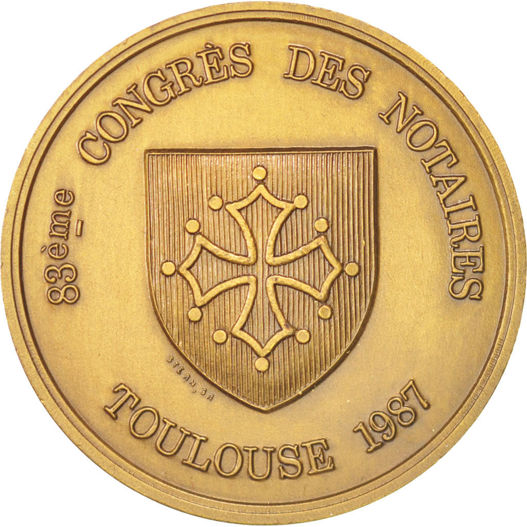 France, Notary, Token, AU(55-58), Bronze, 32, 15.30