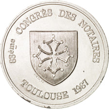 France, Notary, Token, 1987, AU(50-53), Bronze, 32, 15.10