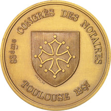 France, Notary, Token, 1987, AU(55-58), Bronze, 32, 14.50