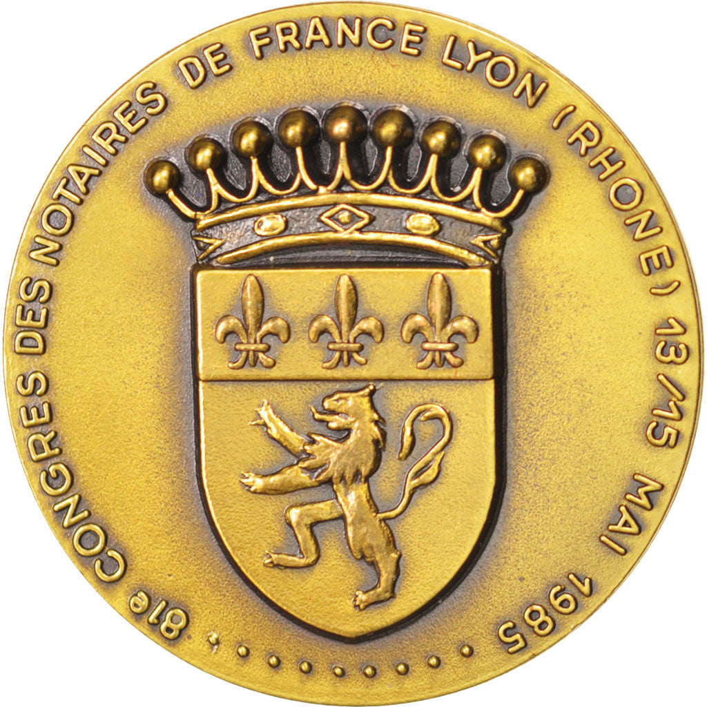 France, Notary, Token, 1985, MS(60-62), Bronze, 32, 15.70
