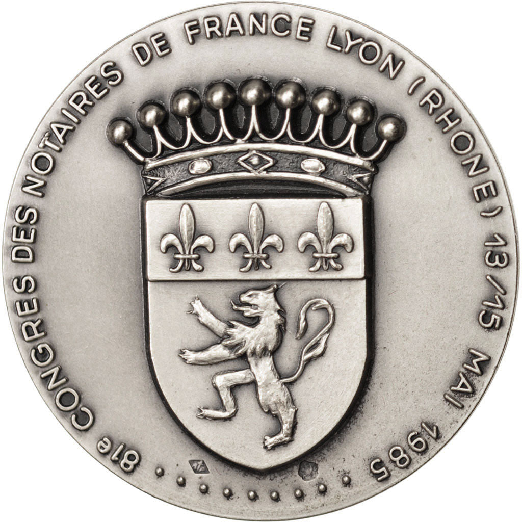 France, Notary, Token, 1981, MS(60-62), Silver, 32, 16.30
