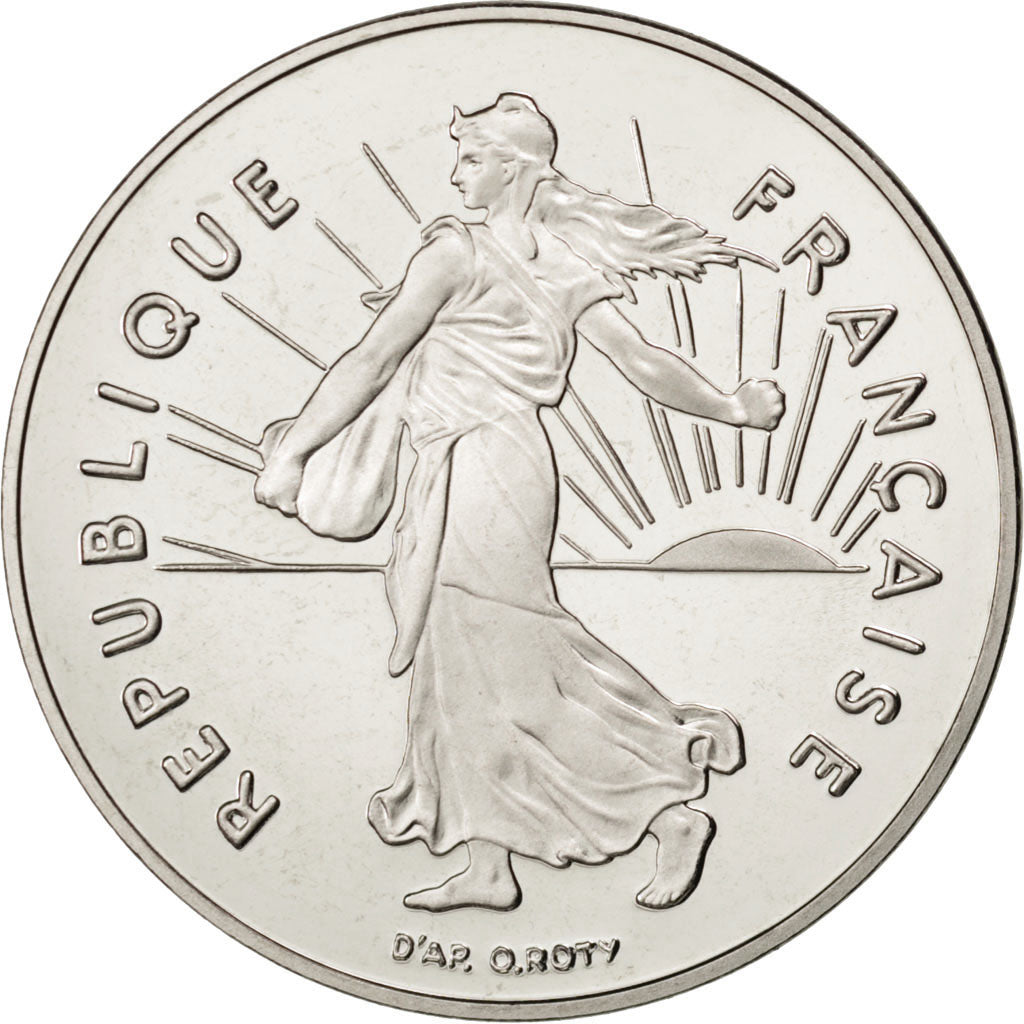 FRANCE, Semeuse, 5 Francs, 1992, Paris, KM #926a.2, MS(65-70), Nickel Clad...
