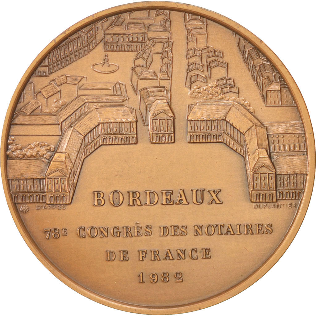 France, Notary, Token, 1982, MS(60-62), Bronze, 32, 16.00
