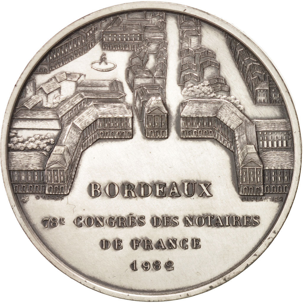 France, Notary, Token, 1982, MS(60-62), Silver, 32, 19.80