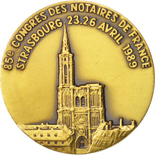 France, Notary, Token, 1989, MS(60-62), Bronze, 32, 13.50