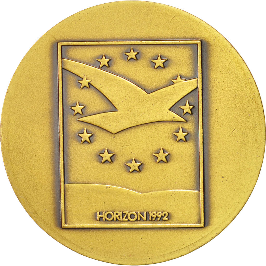 France, Notary, Token, 1989, MS(60-62), Bronze, 32, 13.50