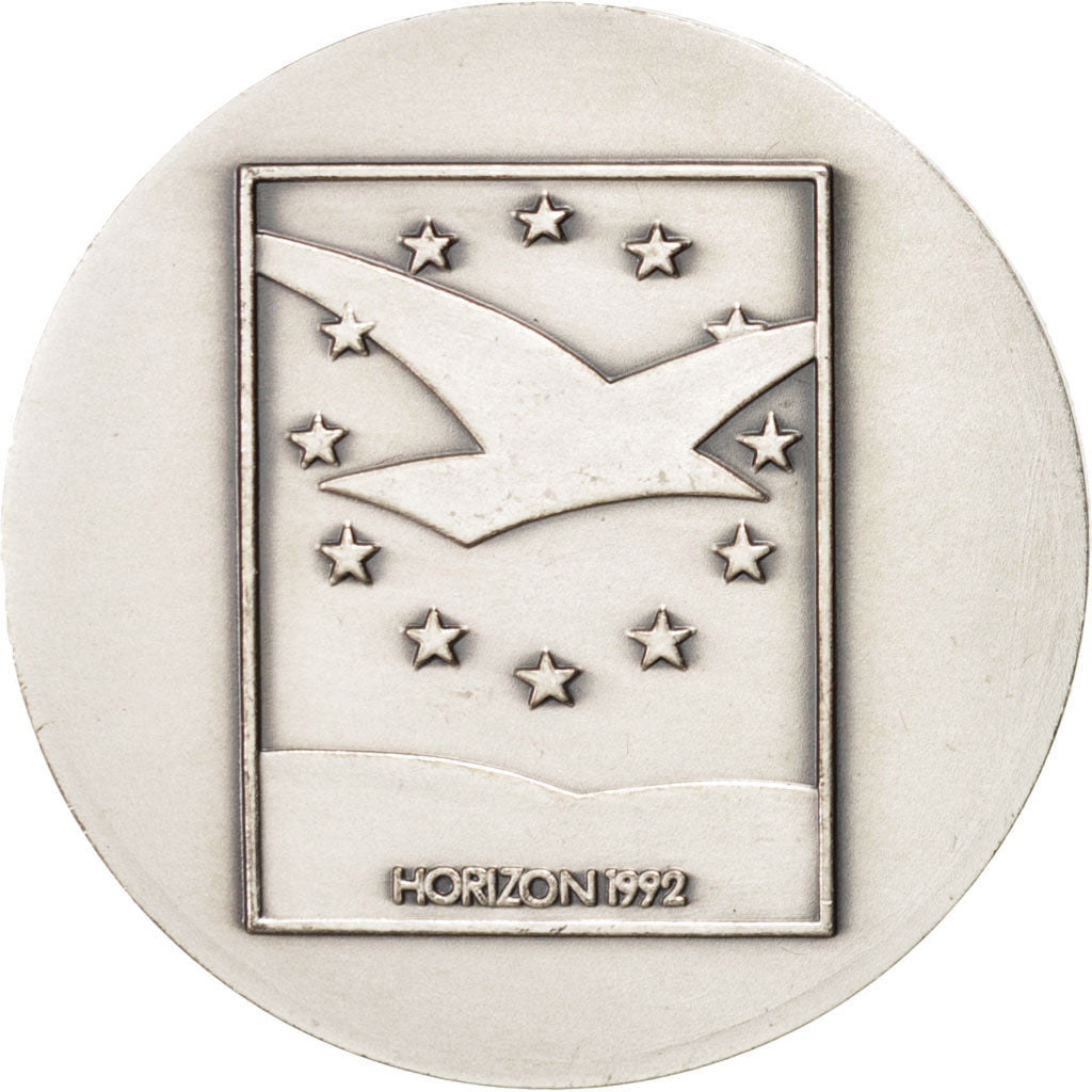 France, Notary, Token, 1989, AU(55-58), Silver, 32, 15.40