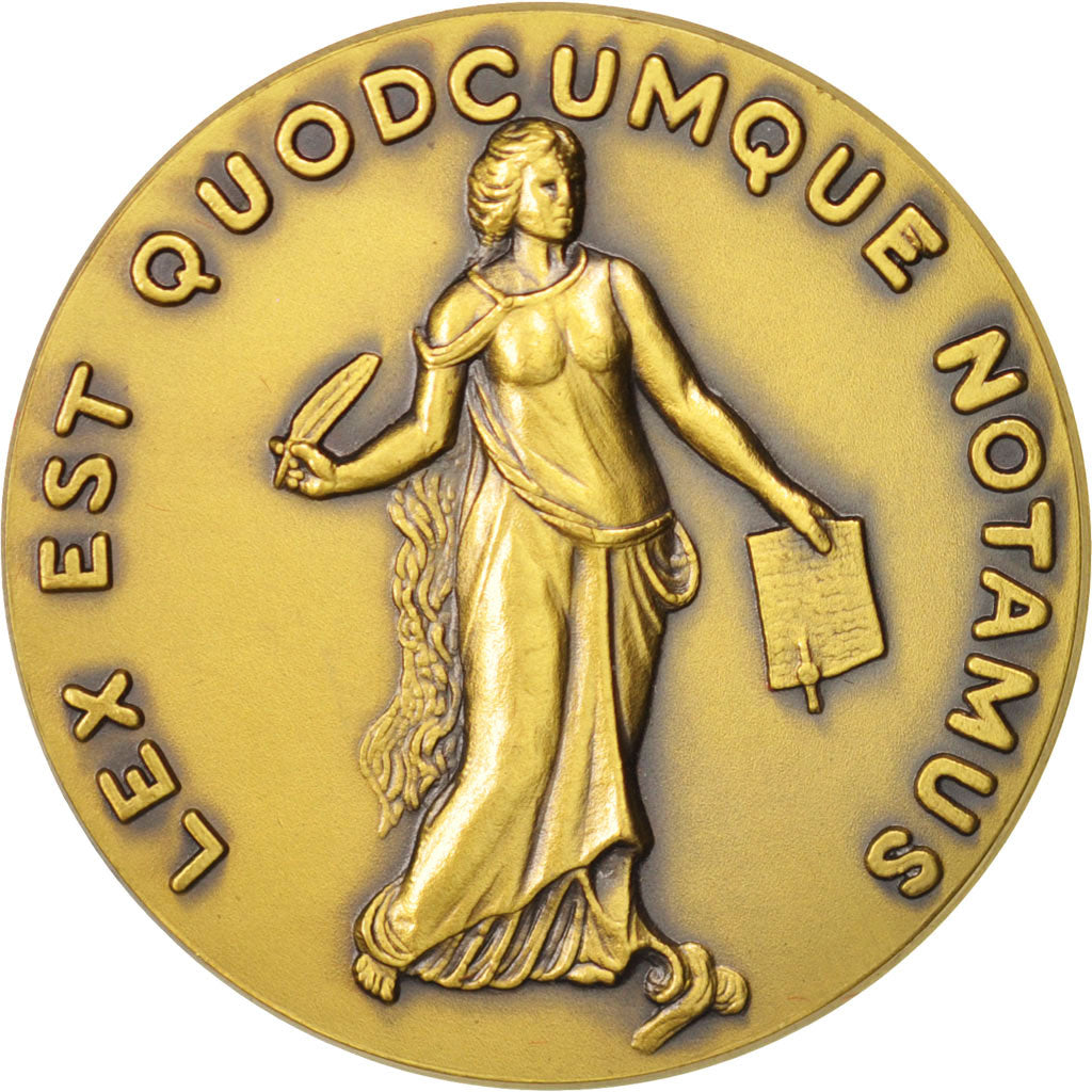 France, Notary, Token, 1988, MS(60-62), Bronze, 32, 15.10