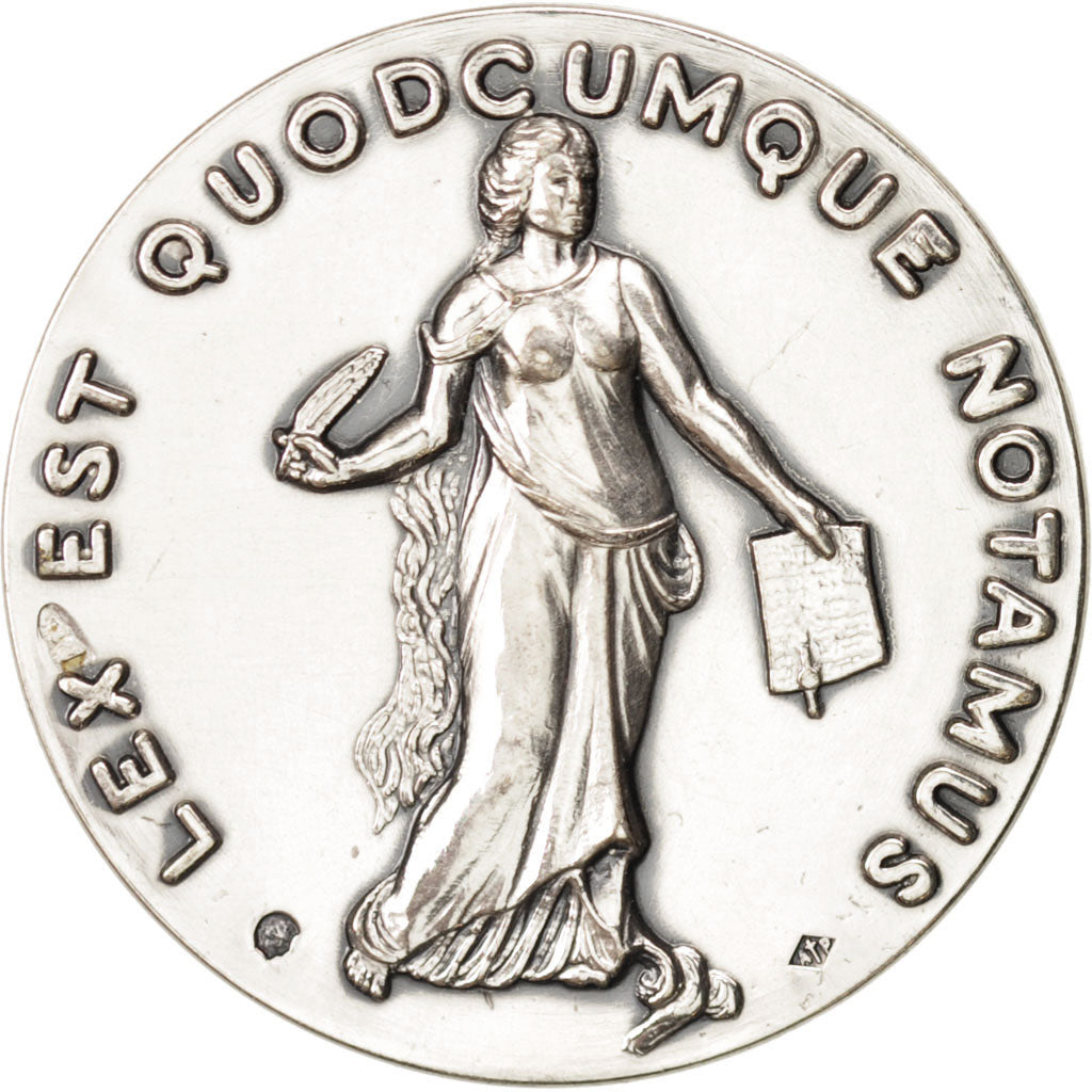 France, Notary, Token, 1988, MS(60-62), Silver, 32, 16.80